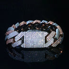 2026NUOYA 20MM Width Iced 5A CZ Miami Cuban Necklace Hip Hop Rapper Two Color Cuban Link Chain Chrismas Jewelry Gift
