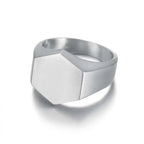 Jiayiqi Men'S Ring Punk Rock 316L Stainless Steel Signet Ring For Men Hip Hop Party Jewelry Male Wedding Gift Custom