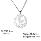 My Shape 12 Constellation Necklace Gothic Zodiac Pendant Chain Women Men Leo Aries Virgo Capricorn Birthday Jewelry Wholesale