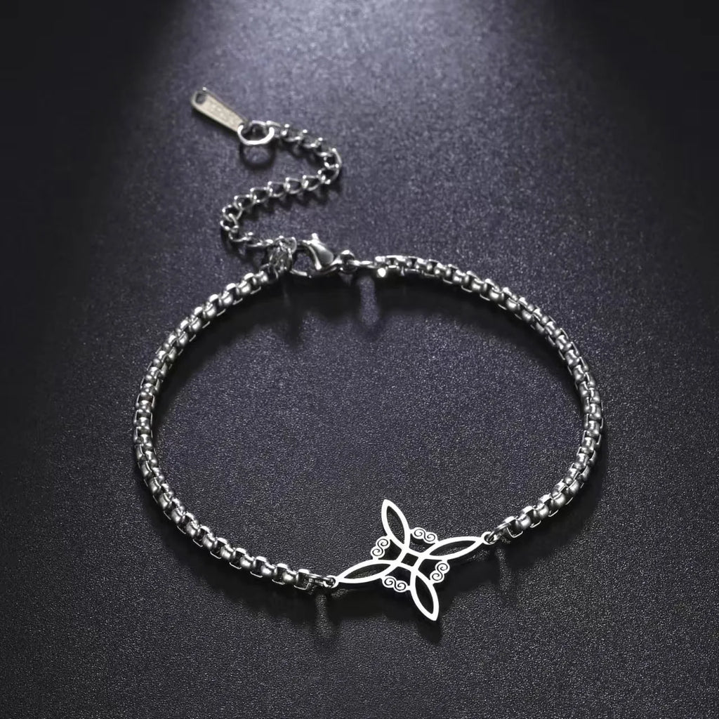 Witch Knot Irish Knot Bracelet for Women — Minimalist Two-Tone