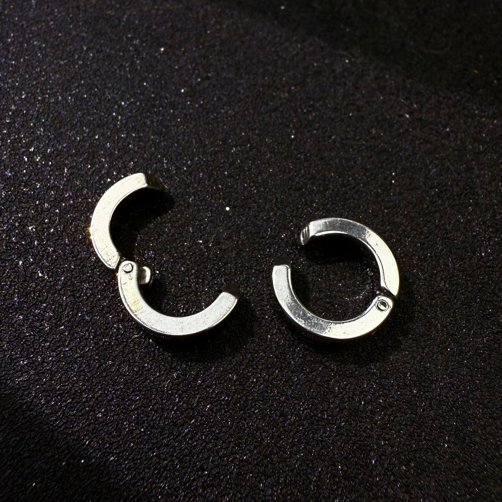 Retro Cross Non Pierced Ear Clips For Men Women Stainless Steel Clip On Earrings Punk Gothic Rock Hiphop Unisex Jewelry