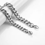HNSP 316L Stainless Steel Chain Cuban Link Necklace For Men Accessories Jewelry Punk Street Style Thick Heavy Neck