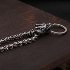 Dragon Head Keychain Pendant — Stainless
