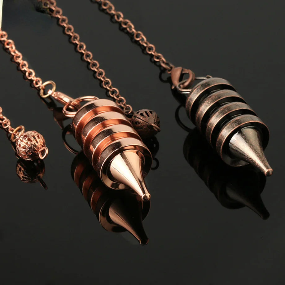 Vintage Healing Metal Pendulum for Dowsing Divination Gold Color Isis Copper Pendant Real Spiritual Reiki Pendulums