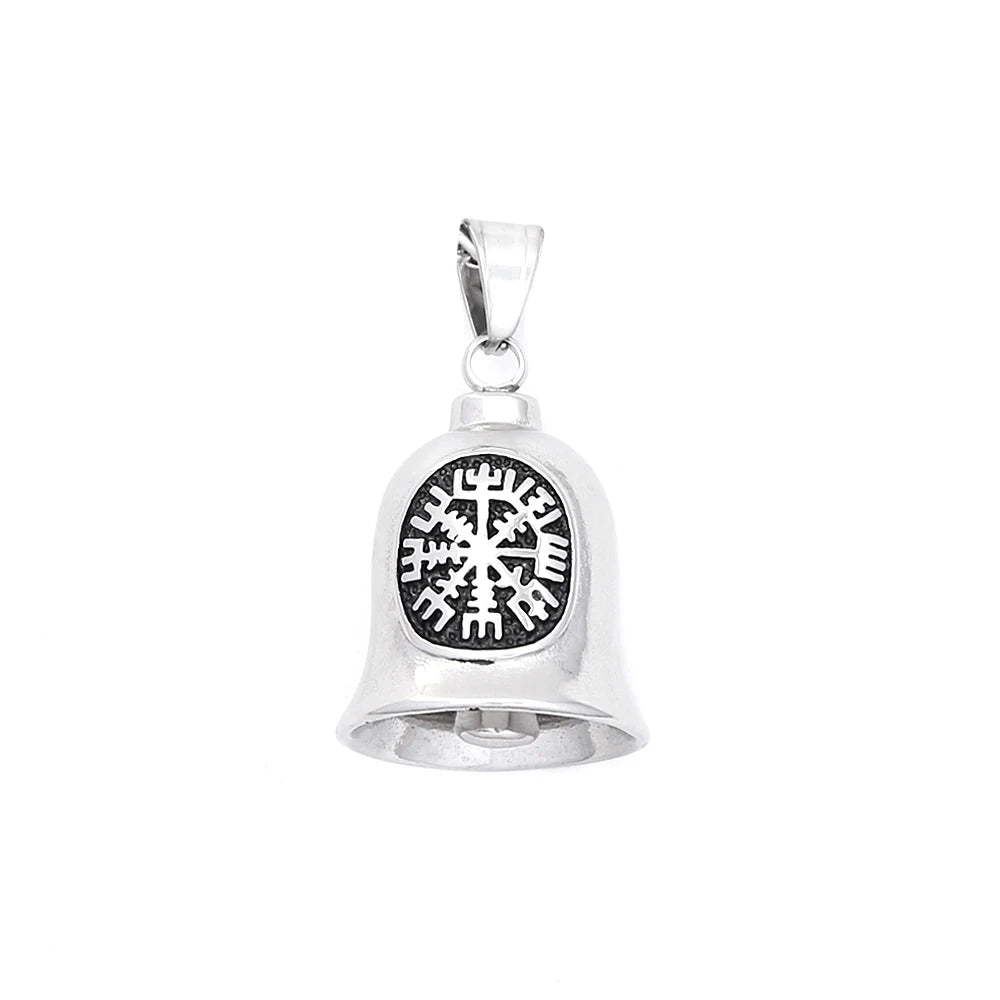 Vintage Bell Charm Amulet Necklace — Stainless Steel