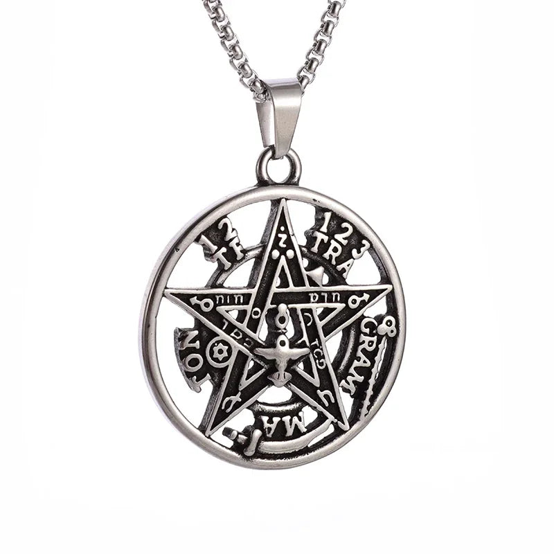 Trendy Mogan David Star Pendant High-Quality Alloy Israel Jewish Star of David Necklace for Men Jewelry