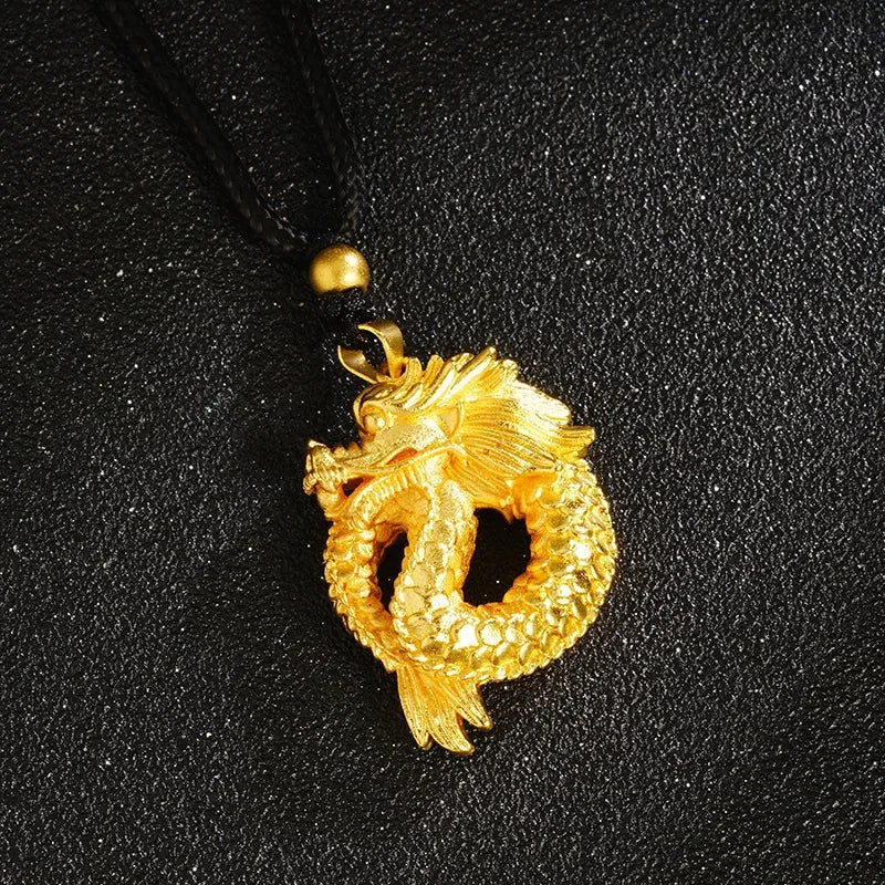 Luxury Panlong Necklace Women Men's All-match Pendant