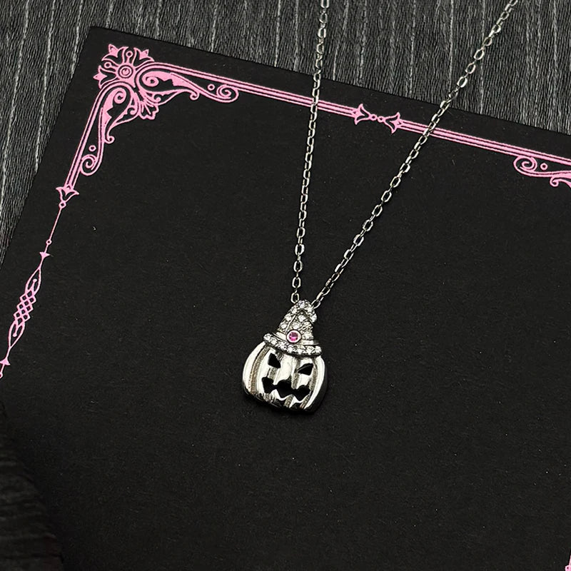 925 Silver Pumpkin Witch Hat Pendant — SS