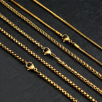 Gold Rope Chain Necklace — Stainless Steel 60cm