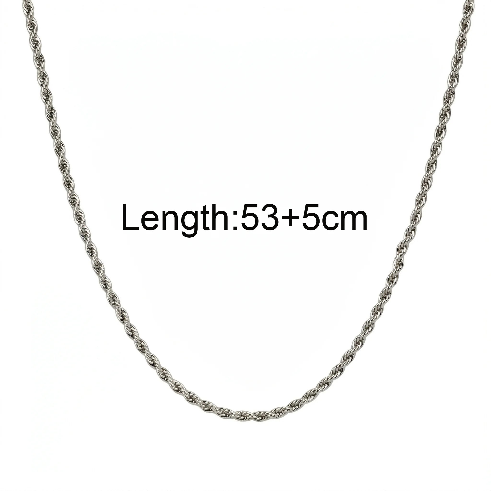 Twist Rope Chain Necklace — Stainless Steel