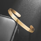 Fashion Design Stainless Steel Curved Tableware Fork Open Bracelet Men and Women Personality Charm Hip Hop Casual