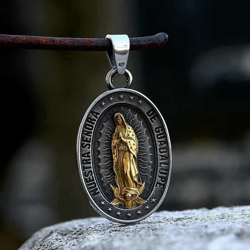 Guadalupe Pendant Necklace — Stainless Steel