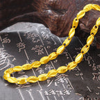 Luxury 24K 9999 Pure Gold real gold Wheat Ear Necklace Pendant Men's Necklace