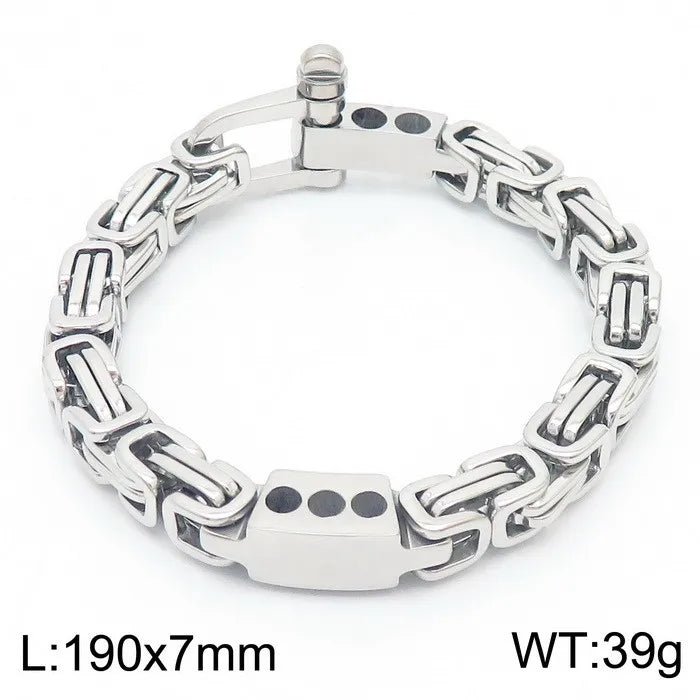 Byzantine Emperor Chain Bracelet — Stainless Steel 7mm