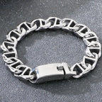 Cool Bracelet for Man 13MM Wide Men's Stainless Steel Link Chain Bracelets Biker Jewelry Hip Hop Charms for Boys