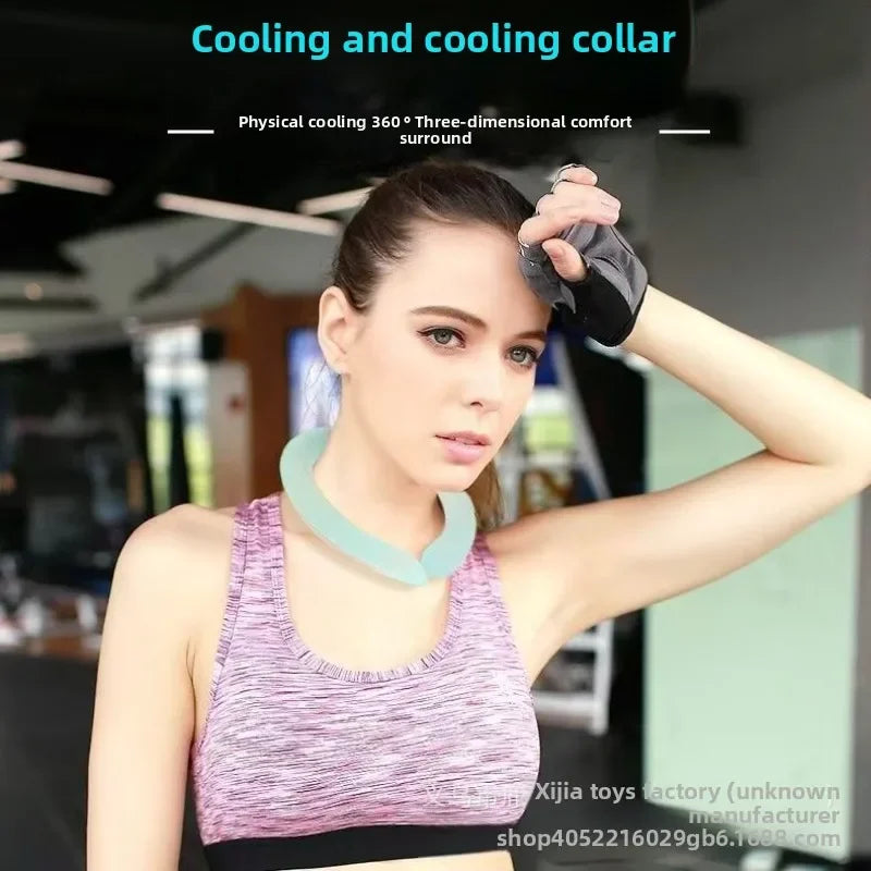 Summer Neck Cooling Ring Lasting Neck Wearable Gel Ice Pack Reusable Ice Cushion Portable Outdoor Sports Cooling