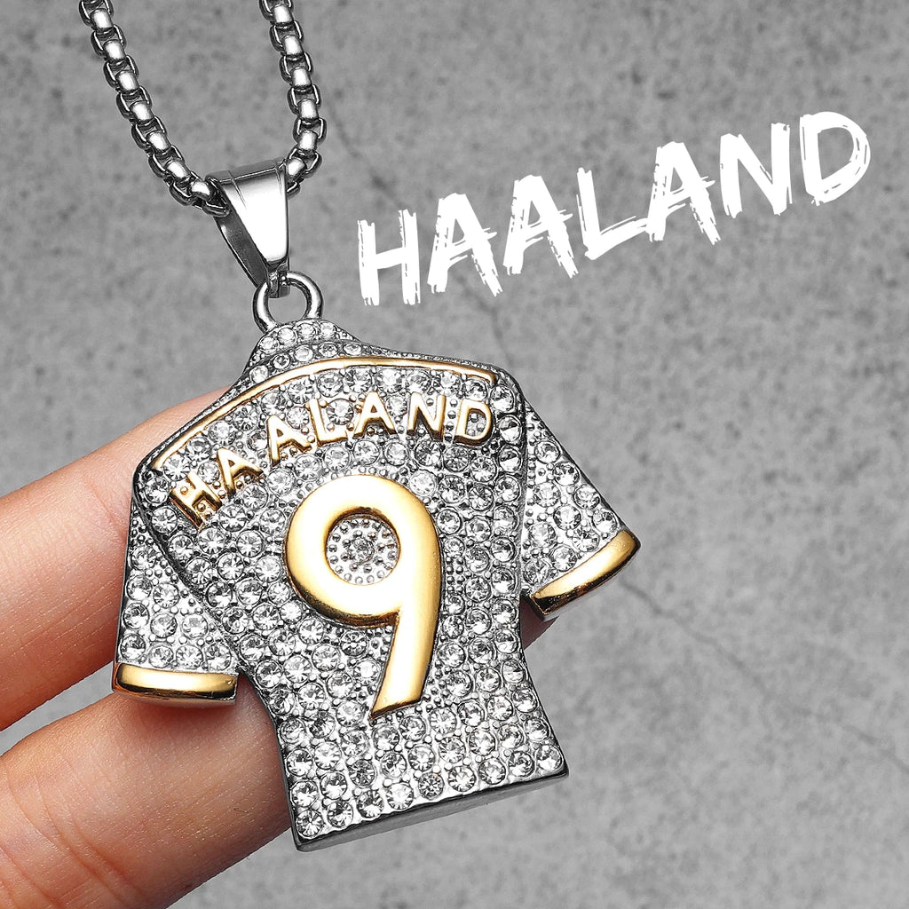 Football Jersey Pendant Necklace — Stainless Steel