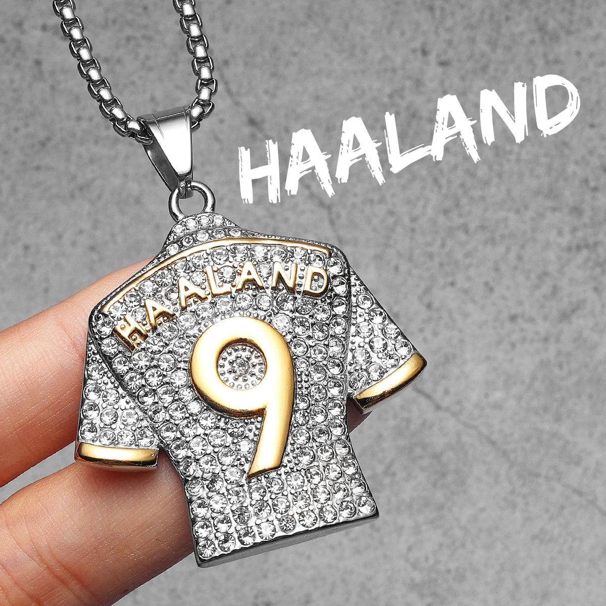 Football Jersey Pendant Necklace — Stainless Steel