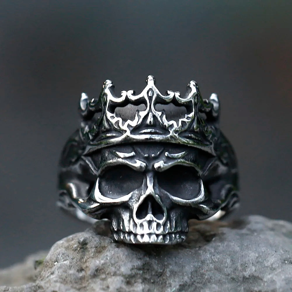 Vintage Gothic Skull Punk Ring — Stainless Steel