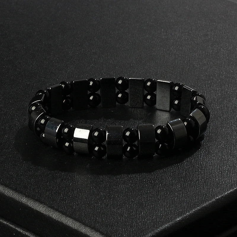 Fashion Wave Hematite Magnetic Bracelet Men Original Beaded Hematite Energy Bracelets for Women Positive Energy Jewelry