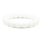 Natural Stone Bracelet Men 6/8/10mm White Black Dull Polish Matte Onyx Agates Shiny Round Beads Yoga Jewelry Bracelets