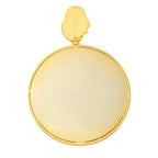 Gold Moissanite Letter Pendant Disc 18K