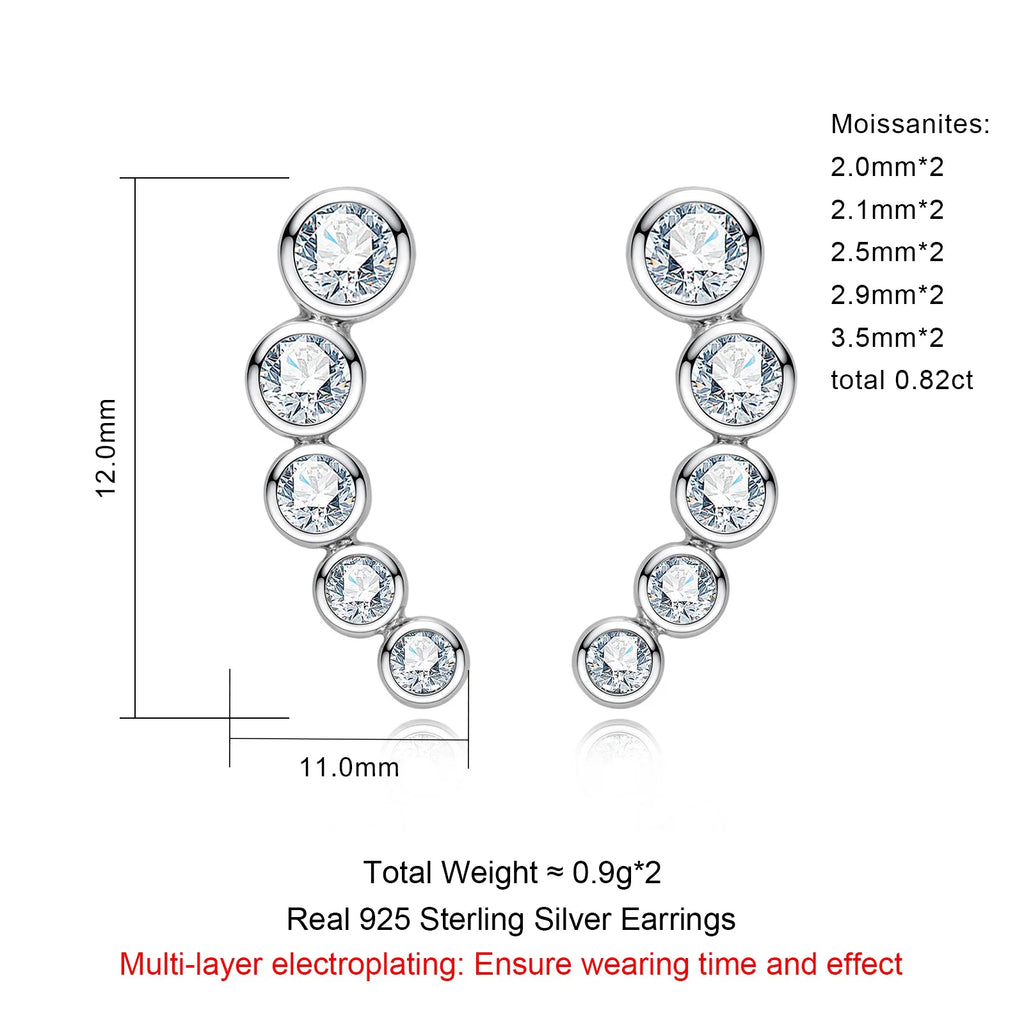 Iced Out Stud Earrings — 925 Silver