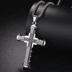 Christian Jesus Cross Necklace For Women Men Stainless Steel Chains Choker Religion Pendants Jewelry Prayer Baptism Gift