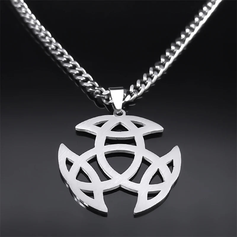 Triquetra Celtic Knot Pendant — Silver