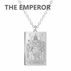 LIKGREAT Tarot Card Necklace Major Arcana Tarots Stainless Steel Necklaces Divination Jewelry Birthday Gift for Women