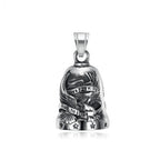 Gothic Lion Head Bell Pendant — Stainless Steel