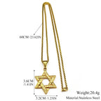Star Two-Tone Pendant Jewish David Israel Hexagram