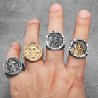 St.Michael St.Benedict Exorcism Powerful Talismans Stainless Steel Men Rings Punk New In For Male Women Fashion Jewelry