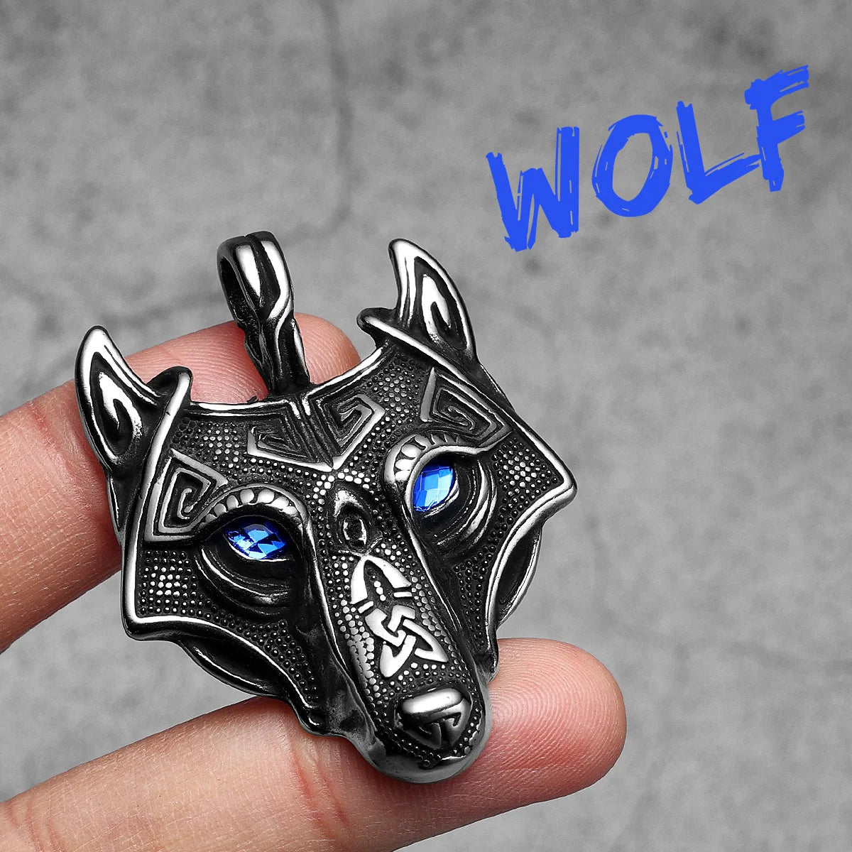 Viking Wolf Pendant Necklace — Stainless Steel