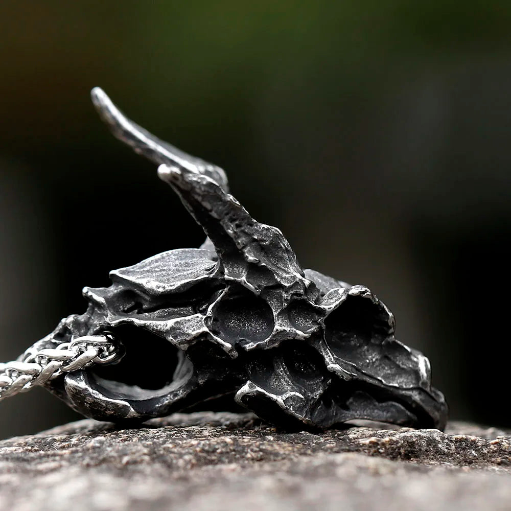 Dragon Skull Pendant Necklace