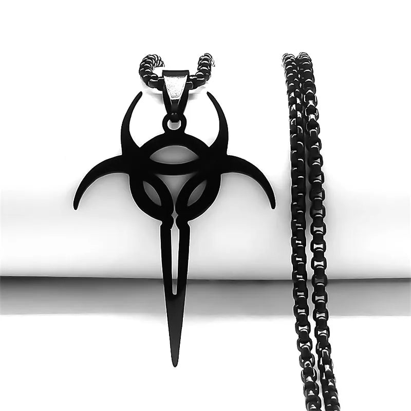 Silver Chain Psyclon Nine Long Cadenas Acero Inoxidab