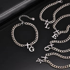 Cross Letter Chain Bracelet — Stainless Steel
