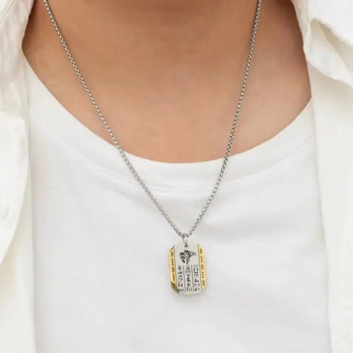 Anubis Stainless Steel Pendant Necklace
