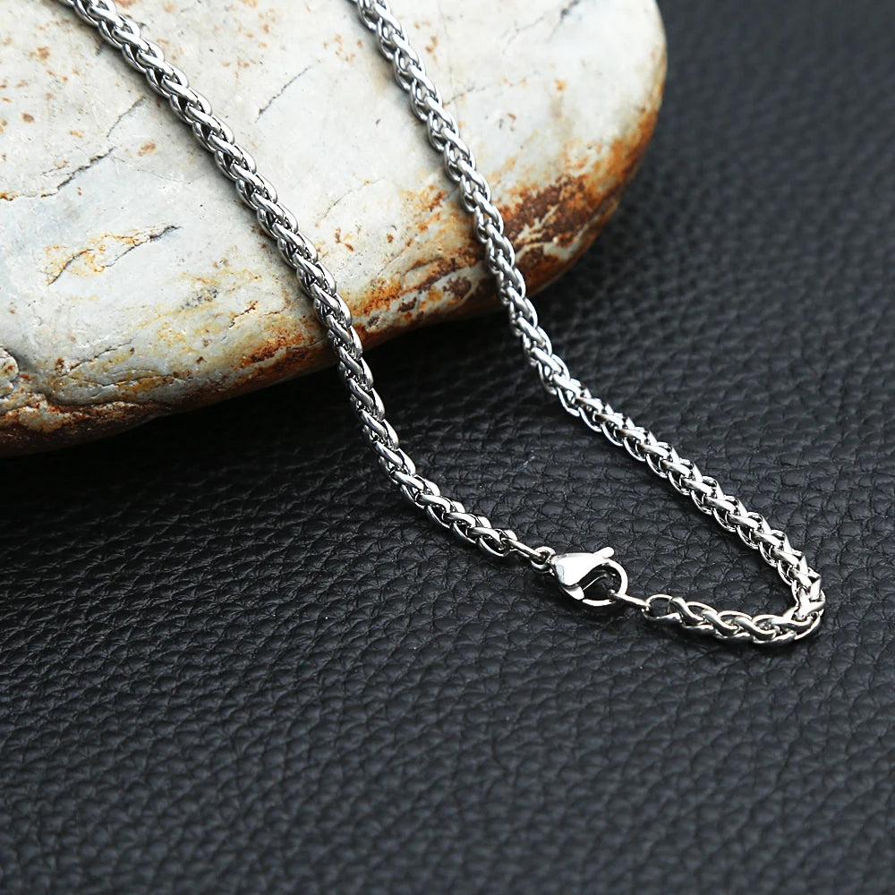 Lobster Gold Pendant 3MM Rolo 316L Gold/steel