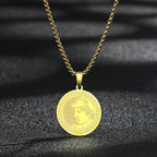 Lion of Judah Coin Pendant Necklace