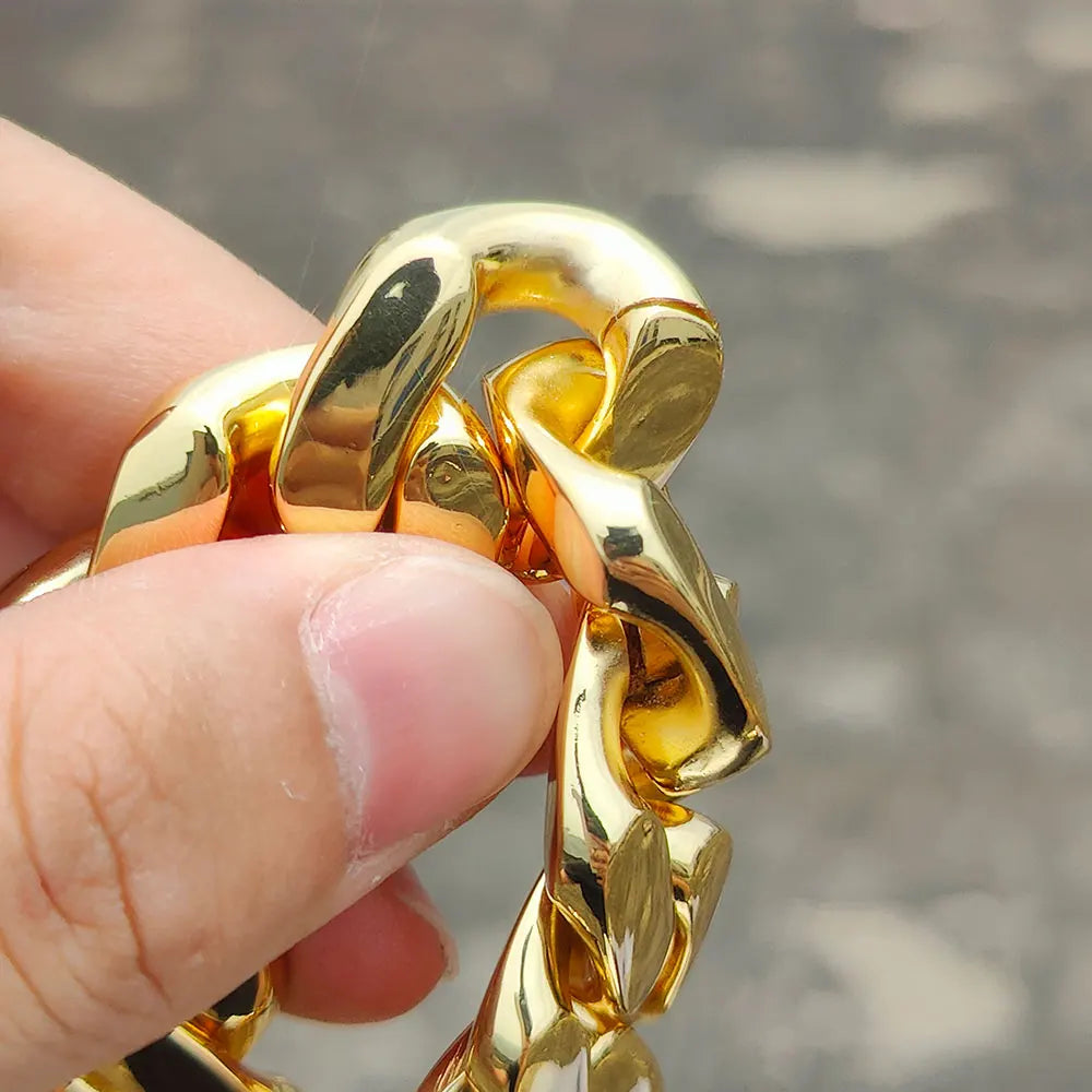 Stainless Steel Cuban Bracelet Miami Heavy 10-22MM