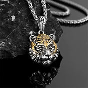 Tiger Head Pendant Necklace — Copper