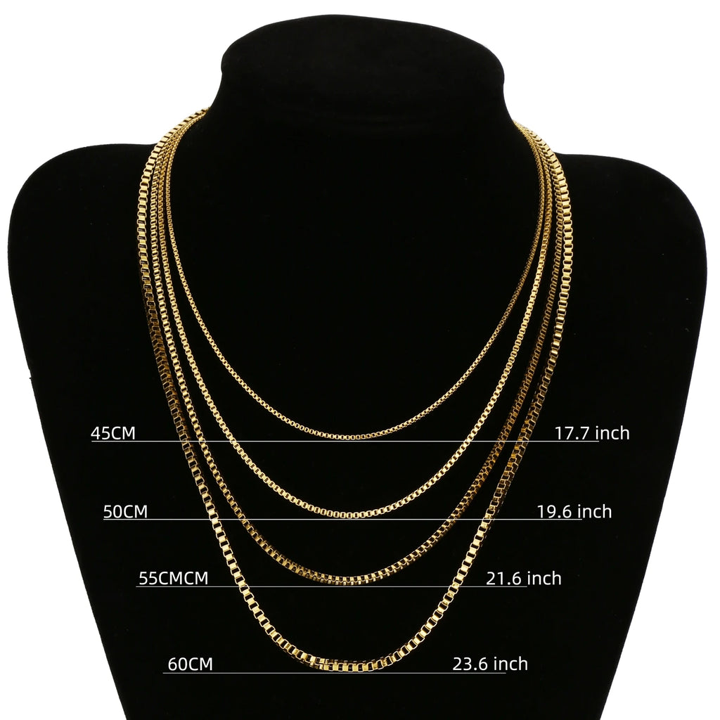 Box Chain Necklace — Stainless Steel 3mm