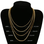 Box Chain Necklace — Stainless Steel 3mm