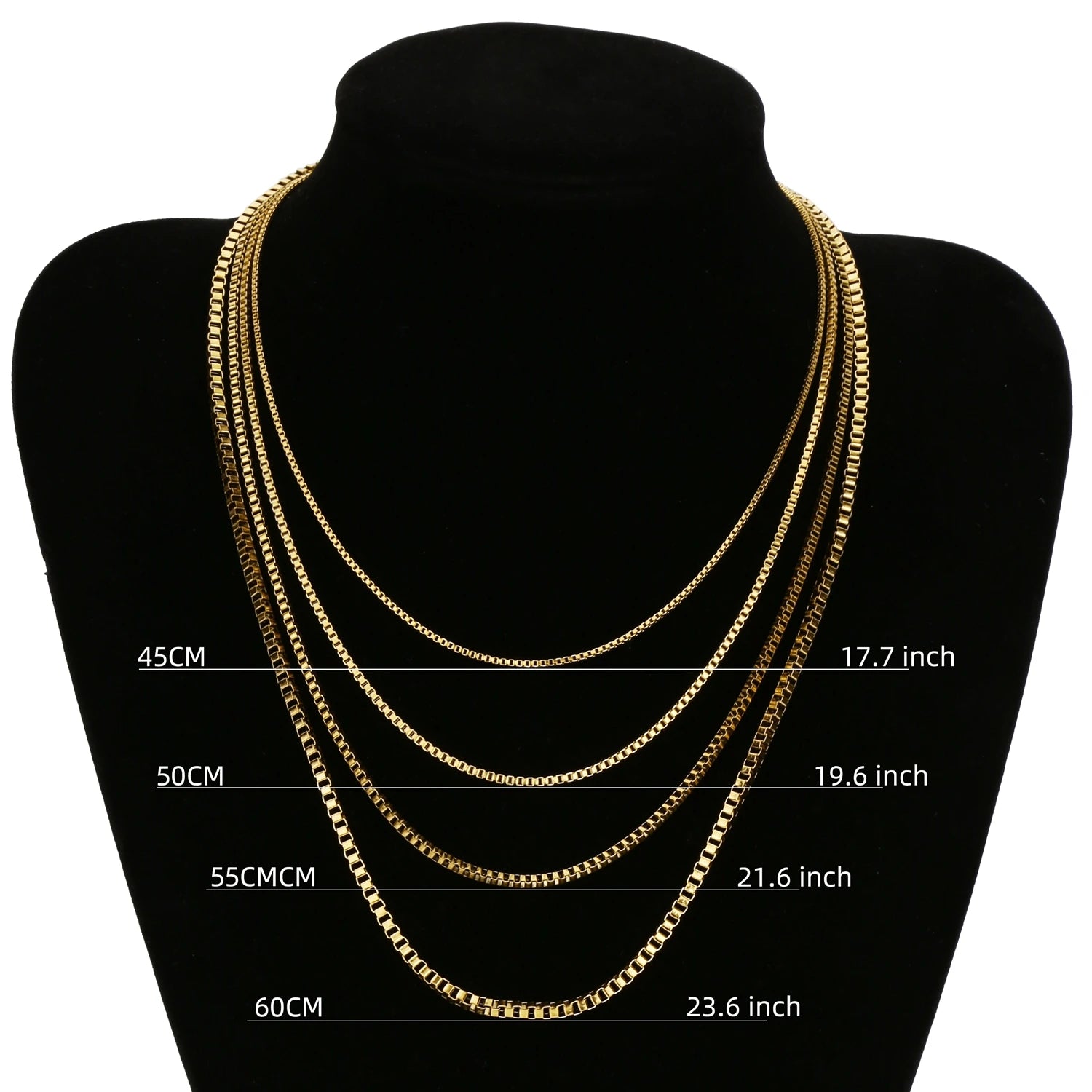 Box Chain Necklace — Stainless Steel 3mm