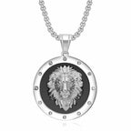 Iced Out Lion Gold Pendant Necklace