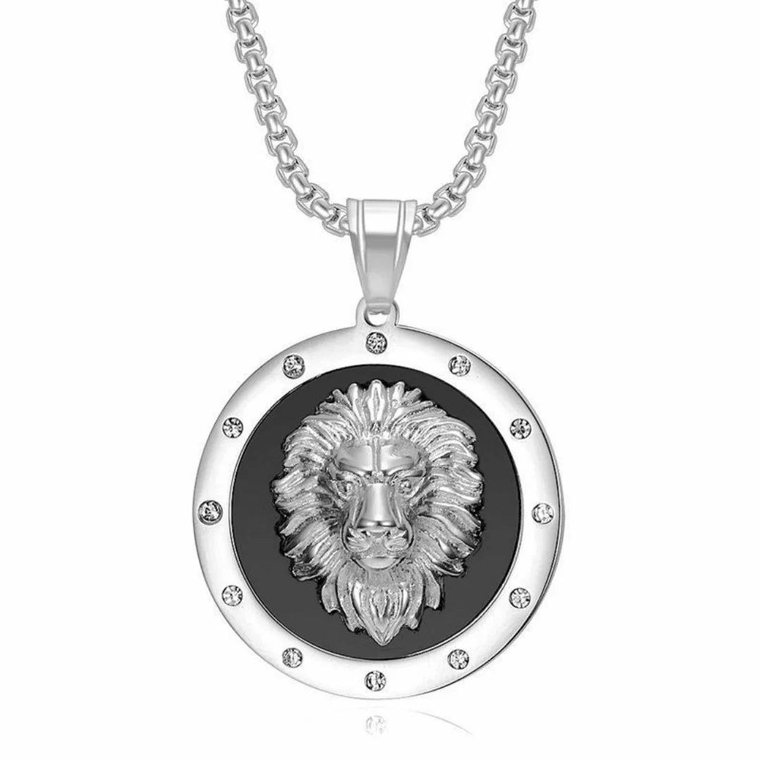 Iced Out Lion Gold Pendant Necklace