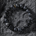Block Volcanic Lava Stone Bracelet Men Black Classic Matte Obisidian Labradorite Bead Jewelry Women Birthday Gift for