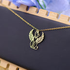 Kinitial Ancient Egyptian Mythology Sphinx Cat Pendant Necklace For Women Men Stainless Steel Trendy Chain Jewelry Gifts