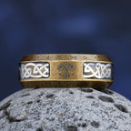 Viking Githic Style Stainless Steel Celtics Knot Ring Men Nordic Trinity Wedding Rings Womens Band  Jewelry Boyfriend Gift